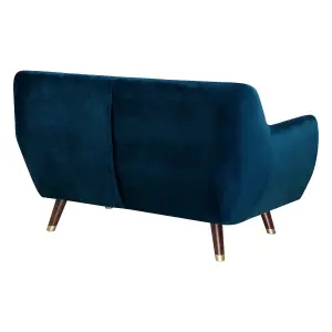 2 Seater Velvet Sofa Navy Blue BODO