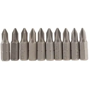 Draper No.1 1/4" Hex. Cross Slot Insert Bit 25mm Long x 10 64060