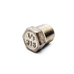 G1/8 BSP Male Hex Plug 316 Stainless Steel