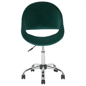 Desk Chair Velvet Emerald Green SELMA