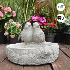 Floor level Stone Birdbath / Bird feeder