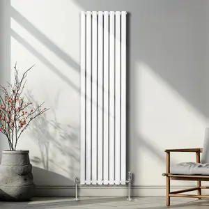 Oval Radiator - 1800 x 480mm - White