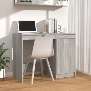 Berkfield Desk Grey Sonoma 100x50x76 cm Engineered Wood