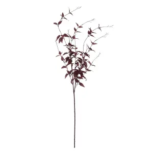 Hill Interiors Burgundy Ornamental Leaf Faux Plant