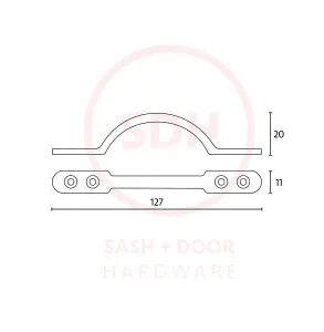 Sash Window D Handle (125mm) - Polished Chrome