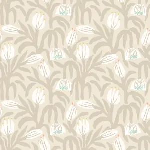 Hoopla Walls Chunky Flower Hazelwood Smooth Matt Wallpaper