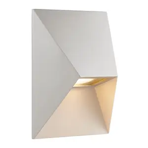 Nordlux Pontio 15 Outdoor Patio Terrace Garden Wall Light In White (Height) 19cm