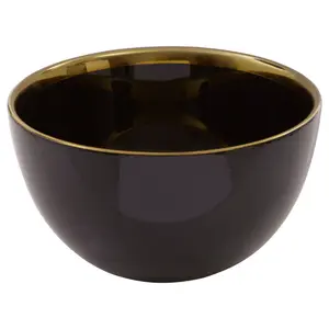 Maison by Premier Ida 15cm Black Glass Bowl