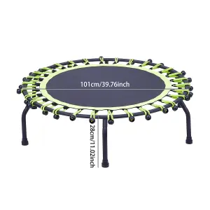 40in Bungee Cords Round Trampoline in Green for Indoor Outdoor