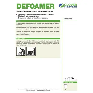 Clover Chemicals Defoamer Concentrated Defoaming Agent 5l