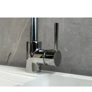 Liquida LS04CH Monobloc Swan Neck Single Lever Chrome Kitchen Mixer Tap