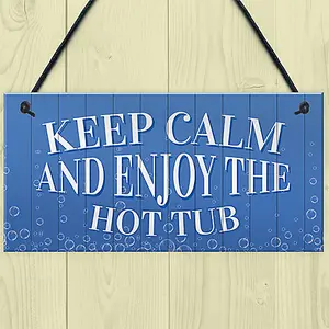 Funny Hot Tub Sign Hanging Garden Shed Summerhouse Decking Shed Sign Family gift