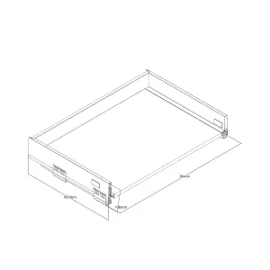 GoodHome Soto Soft-close Drawer box (W)800mm