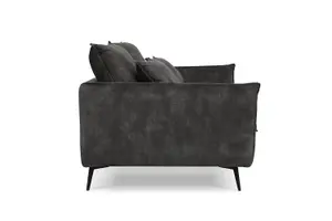 Waterloo 3 Seater Velvet Sofa, Steel Grey Velvet