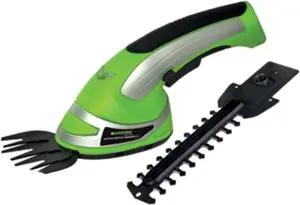 AAMEN Cordless Grass Shear & Hedge Trimmer, 2-in-1 Electric Hand Held Hedge Trimmer