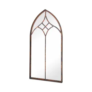 MirrorOutlet Chelsea Metal Arch shaped Decorative Gothic Effect Garden Mirror 100cm X 49cm