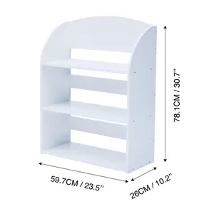 Fantasy Fields - Plain Kids  3  Shelf Bookcase - White