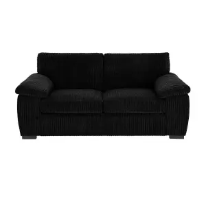 jumbo cord Black fabric Lilly 3 and 2 seater sofa set