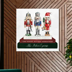 Holiday Nutcracker Books - Wrapped Canvas Painting 51 cm H x 51 cm W x 4 cm D