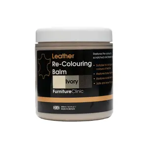 Furniture Clinic Leather Recolouring Balm, Ivory, 250ml