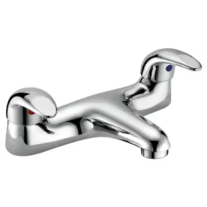 RAK Basic Polished Chrome Modern Bath Filler Mixer Tap Solid Brass