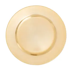 Maison by Premier Dia Gold Finish Flat Style Charger Plate