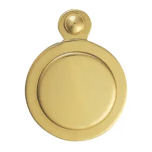 31mm Lock Profile Covered Escutcheon 17.5mm Fixing Centres Polished Brass