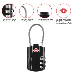 3 Digit Combination Suitcase Padlocks