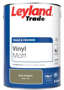 Leyland Trade Vinyl Matt Walls & Ceilings Emulsion Paint Only Oregano (PPG11-28) 5L