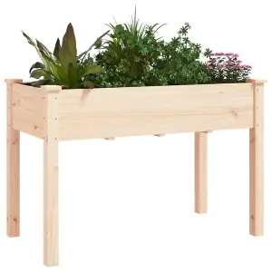 Berkfield Planter with Liner 118x59x76 cm Solid Wood Fir