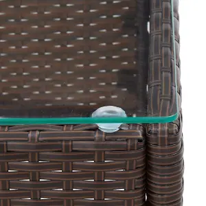 Berkfield Coffee Table Brown 60x40x36 cm Poly Rattan