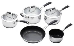 MasterClass 5 Piece Deluxe Stainless Steel Cookware Set