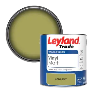 Leyland Trade Vinyl Matt Walls & Ceilings Emulsion Paint (S 3040-G70Y) 2.5L