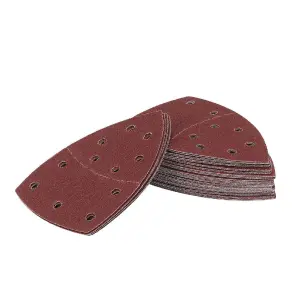 10 x Mixed Grit Hook and Loop 150mm Perforated Sanding Sheets, Multi Sander Pads