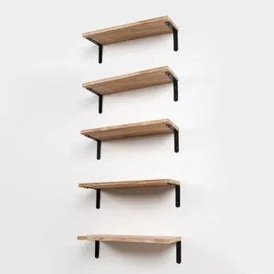 5 Piece Wood Bracket Shelf