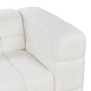 3 Seater Boucle Sofa White MULLOLA