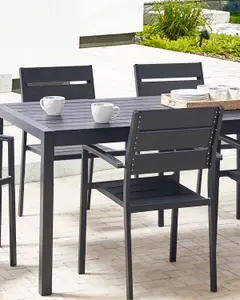 Set of 6 Garden Chairs VERNIO Black