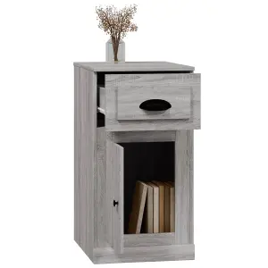 Berkfield Side Cabinet with Drawer Grey Sonoma 40x50x75 cm Engineered Wood