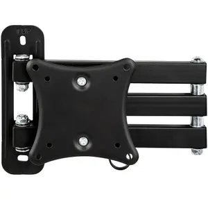 TV Bracket - for 10 - 24 inch screens, extendable, tilt, swivel TV wall mount - black