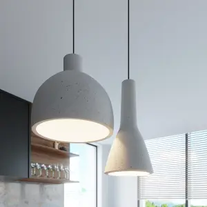 Damaso Concrete Grey 1 Light Classic Pendant Ceiling Light