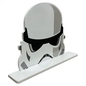 Star Wars Storm Trooper White Wall Shelf, 48.5cm W X 8cm D X 33.5cm H