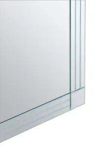 Interiors by Premier Sana Square Wall Mirror with Linear Detail