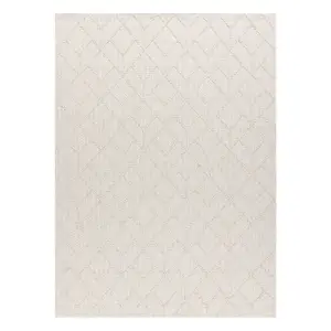 Carpet JERSEY 19231 cream - Geometric structural, loop BOHO  160x220 cm