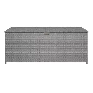 GoodHome Hamilton Steeple grey Plastic Rattan effect Storage box (W) 180cm x (D) 65cm