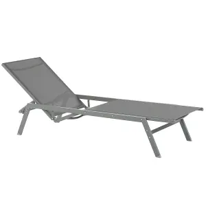 Sun Lounger Metal Grey VERNAZZA