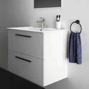 Ideal Standard i.life A Standard Matt White Wall-mounted Bathroom Vanity unit (H) 630mm (W) 800mm