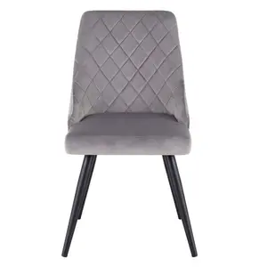 Clocher Upholstered Chair (Set of 2) Grey/Brown/Blue