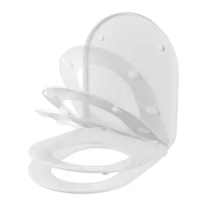 GoodHome Tanaro White D-shaped Soft close Toilet seat