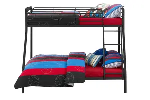 Bunk Bed Metal Black, Single Double