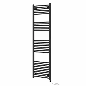 Rinse Bathrooms 800W Electric Heated Warming Towel Rail Bathroom Radiator Black - 1800x500mm